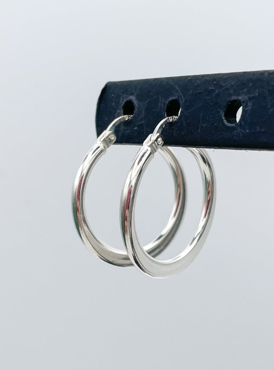 Circle Hoop Earring With Flat Side