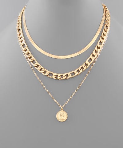 Coin Snake Chain Layer Necklace