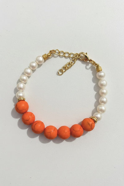 Daphne Handmade Pearl and Genuine Stone Bracelet