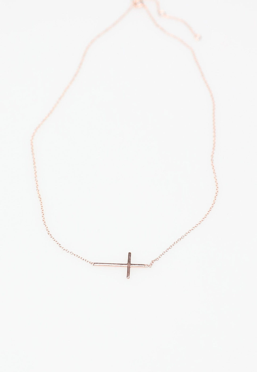 Delicate Chain Necklace with Medium Cross