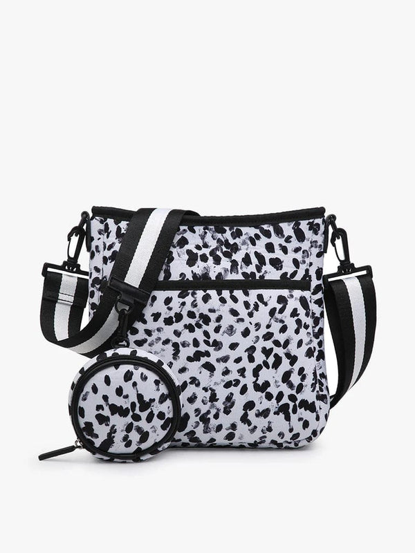 Dru Printed/Striped Neoprene Crossbody with Guitar Strap