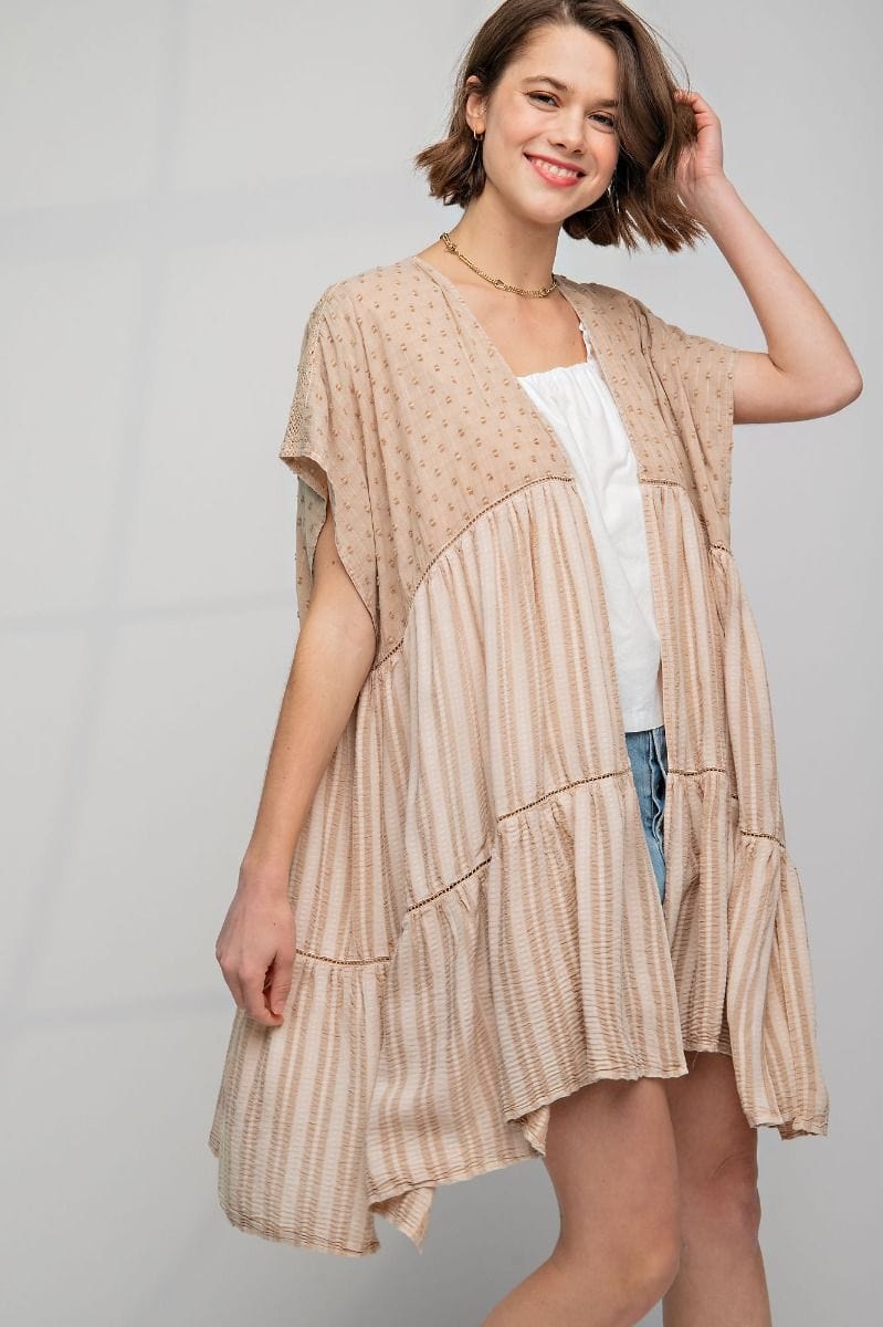 Easel Mineral Washed Tiered Duster