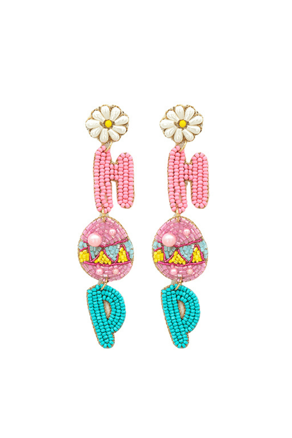 Easter Themed HOP Letter Drop Earrings