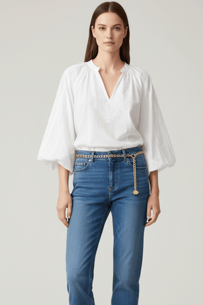 Elisavet Simple Chain Belt with Dangling Rhombus Charm