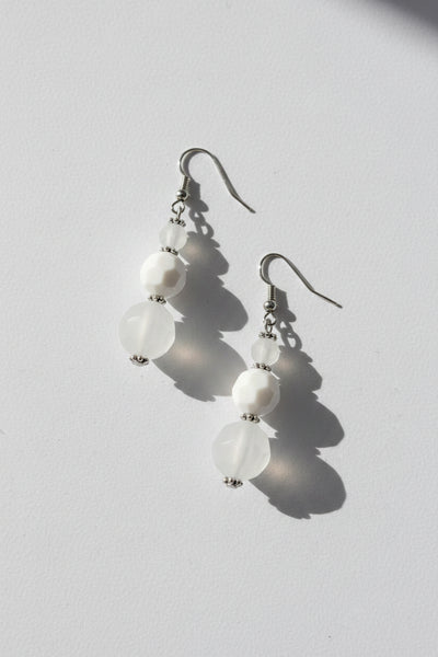 Erato Handmade Color Accent Faceted Bead Drop Earrings