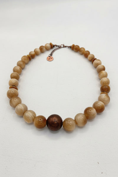 Euporie Handmade Shimmer Beaded Necklace