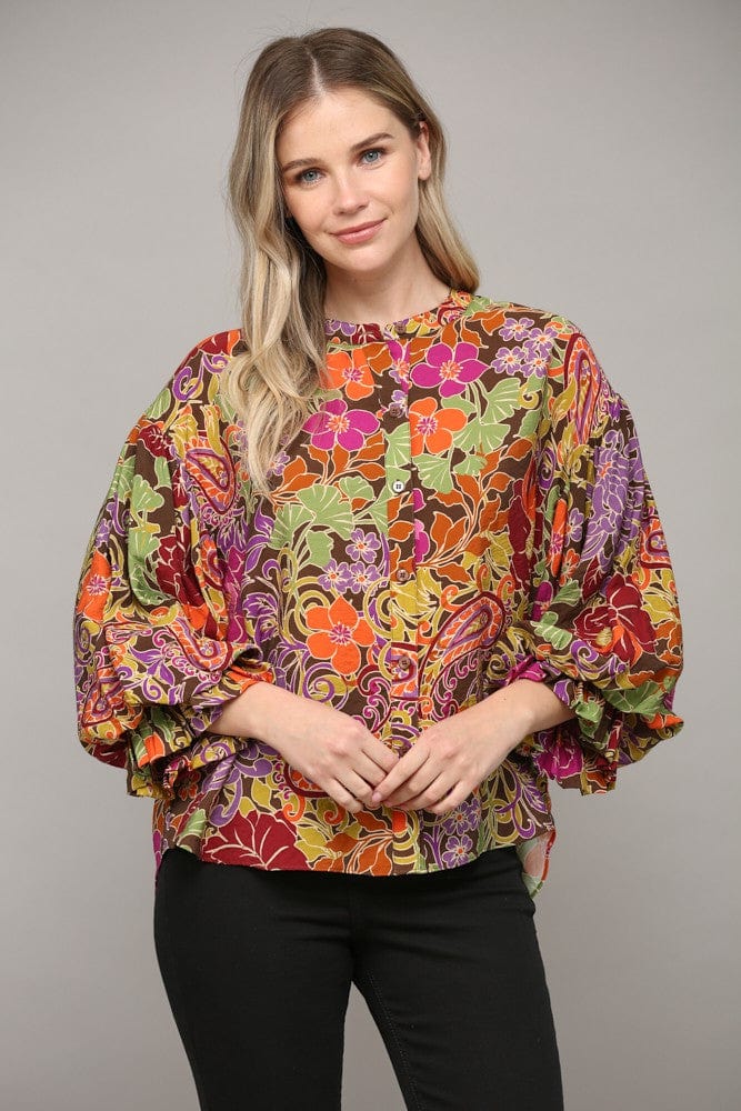 Star of the Grow Floral Longline Blouse