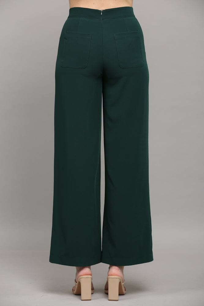 Fate Wide Leg Trouser with Side Button Detail