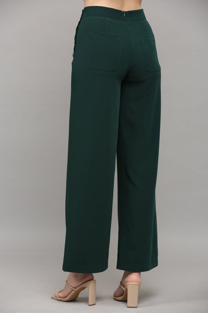 Fate Wide Leg Trouser with Side Button Detail