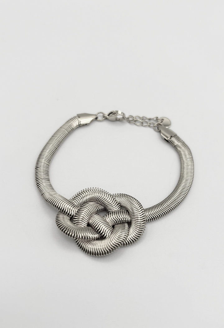 Flat Snake Chain Decorative Knot Bracelet