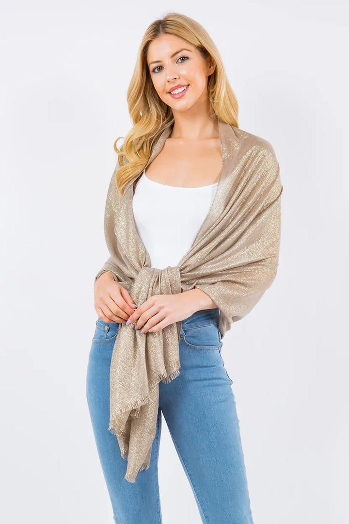 Flowy Metallic Sheen Scarf