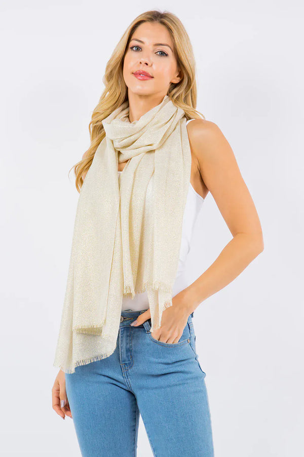 Flowy Metallic Sheen Scarf