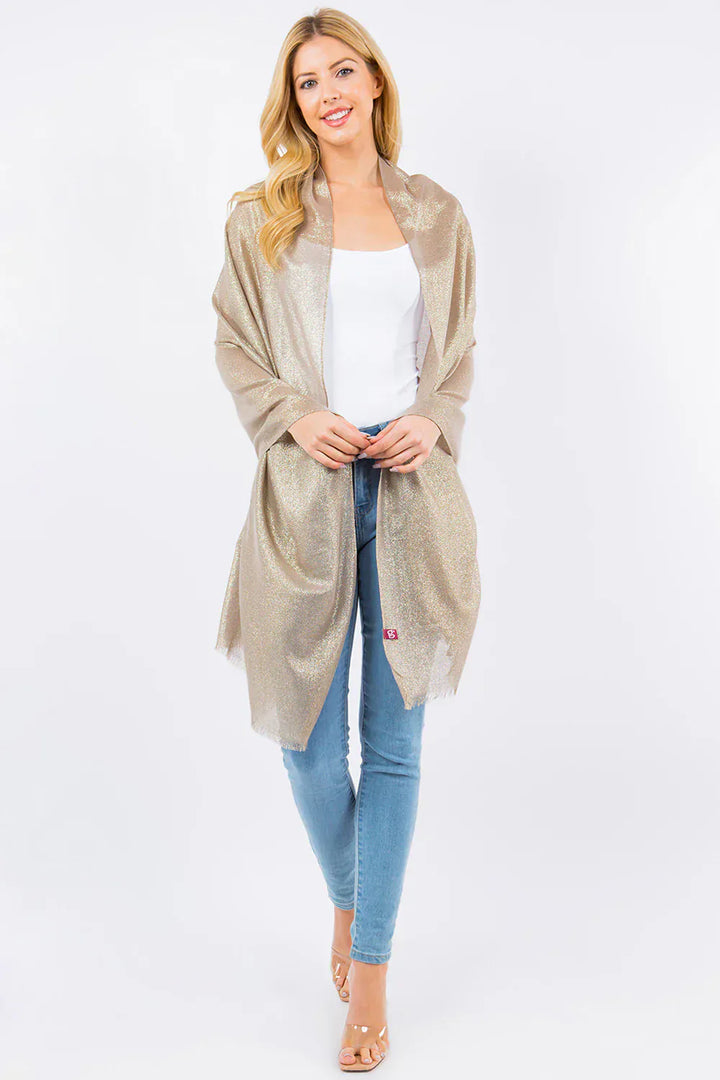 Flowy Metallic Sheen Scarf