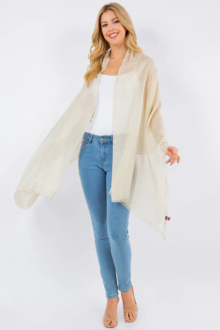 Flowy Metallic Sheen Scarf