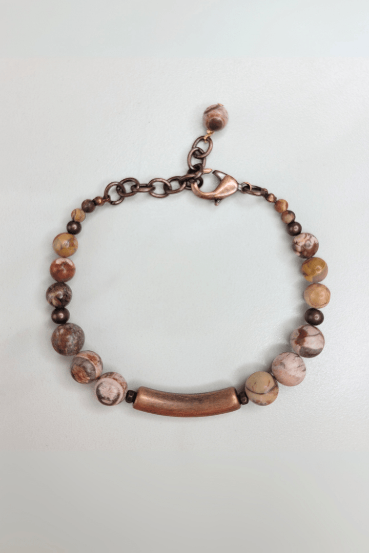 Fortuna Bracelet - Handmade with Rhyolite Stone Beads