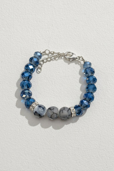 Freya Handmade Sparkling Faceted Bead and Stone Accents Bracelet