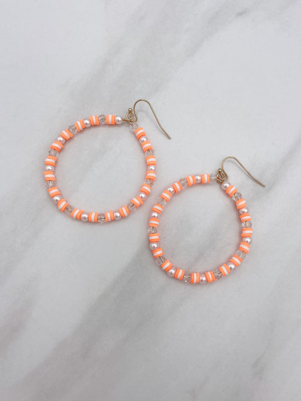 Game Day Beaded Round Earrings