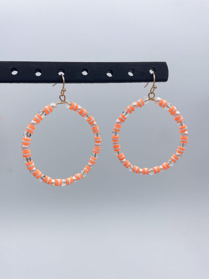 Game Day Beaded Round Earrings