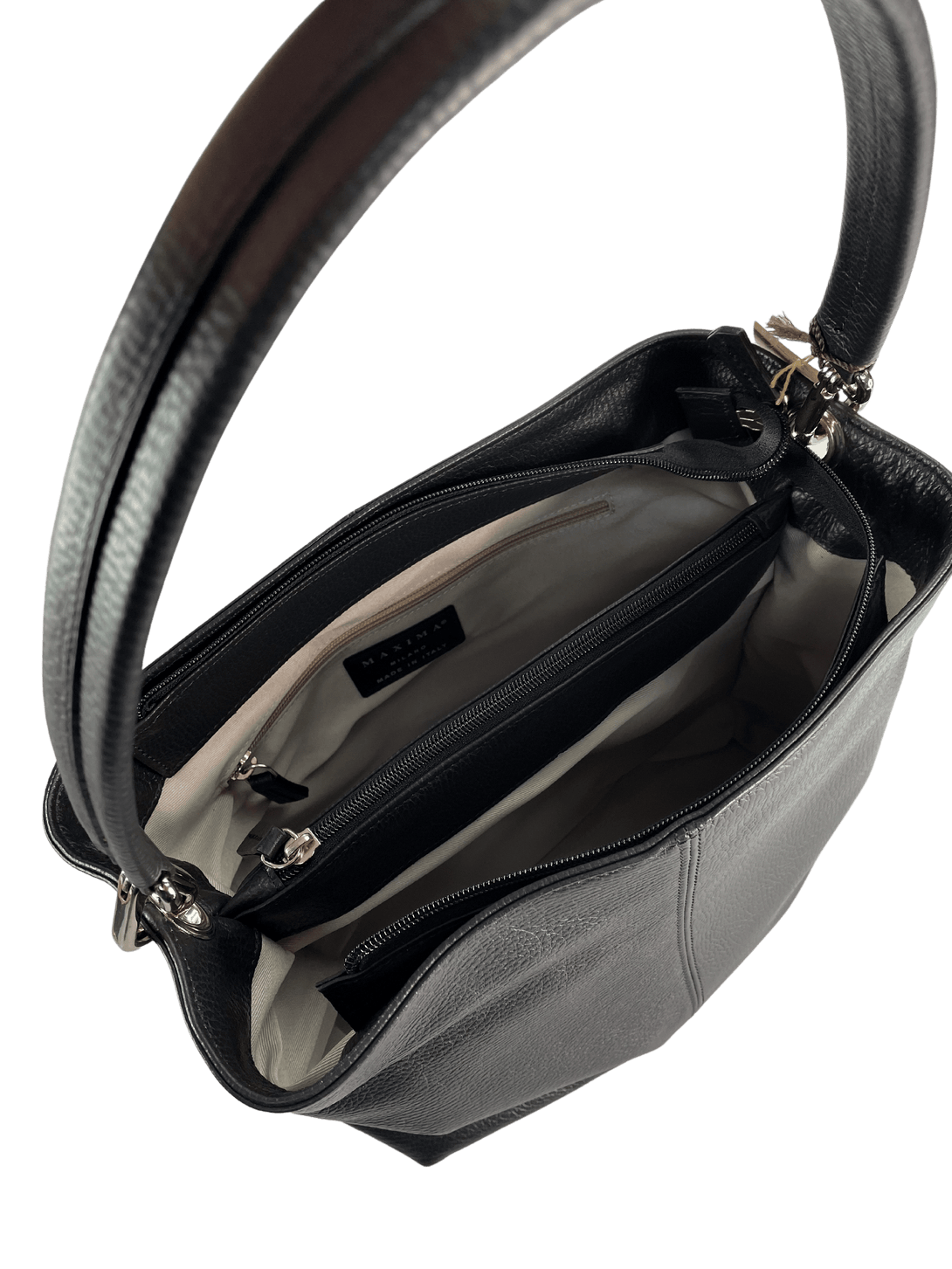 Genuine Leather Classic Bucket Shoulder Handbag