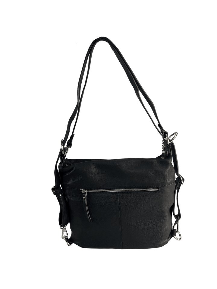 Genuine Leather Hobo Style Handbag