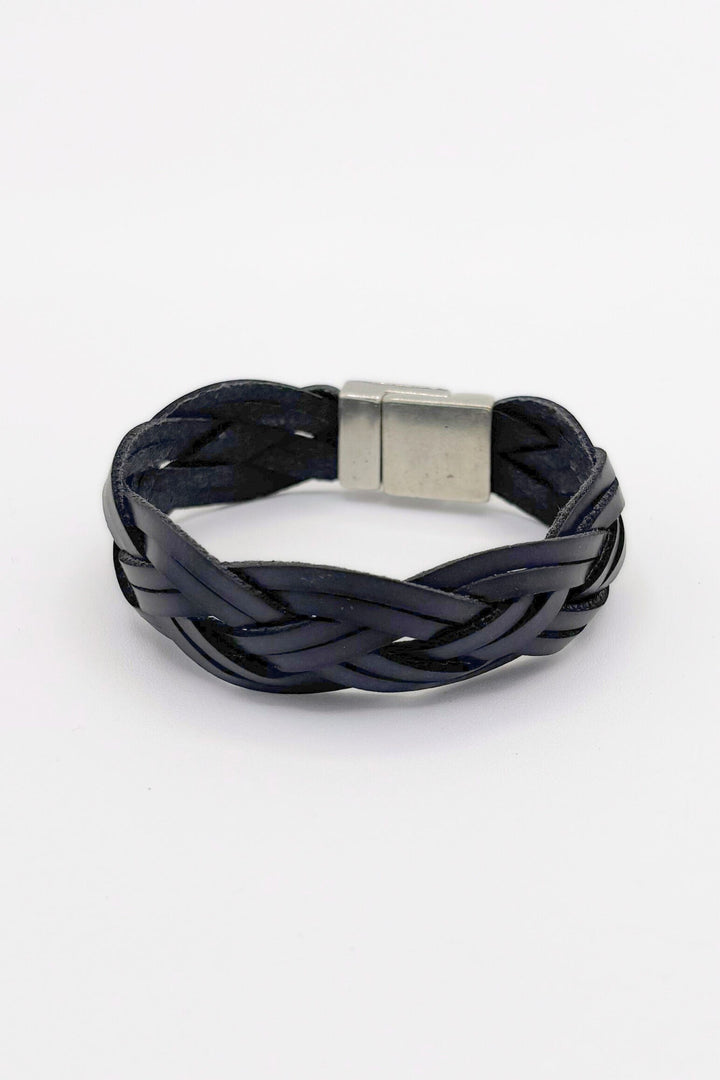 Genuine Leather Large Braided Bracelet