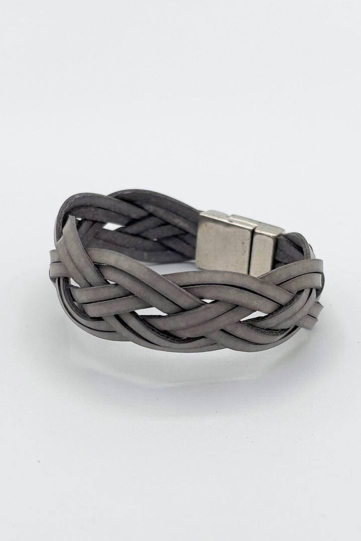 Genuine Leather Large Braided Bracelet