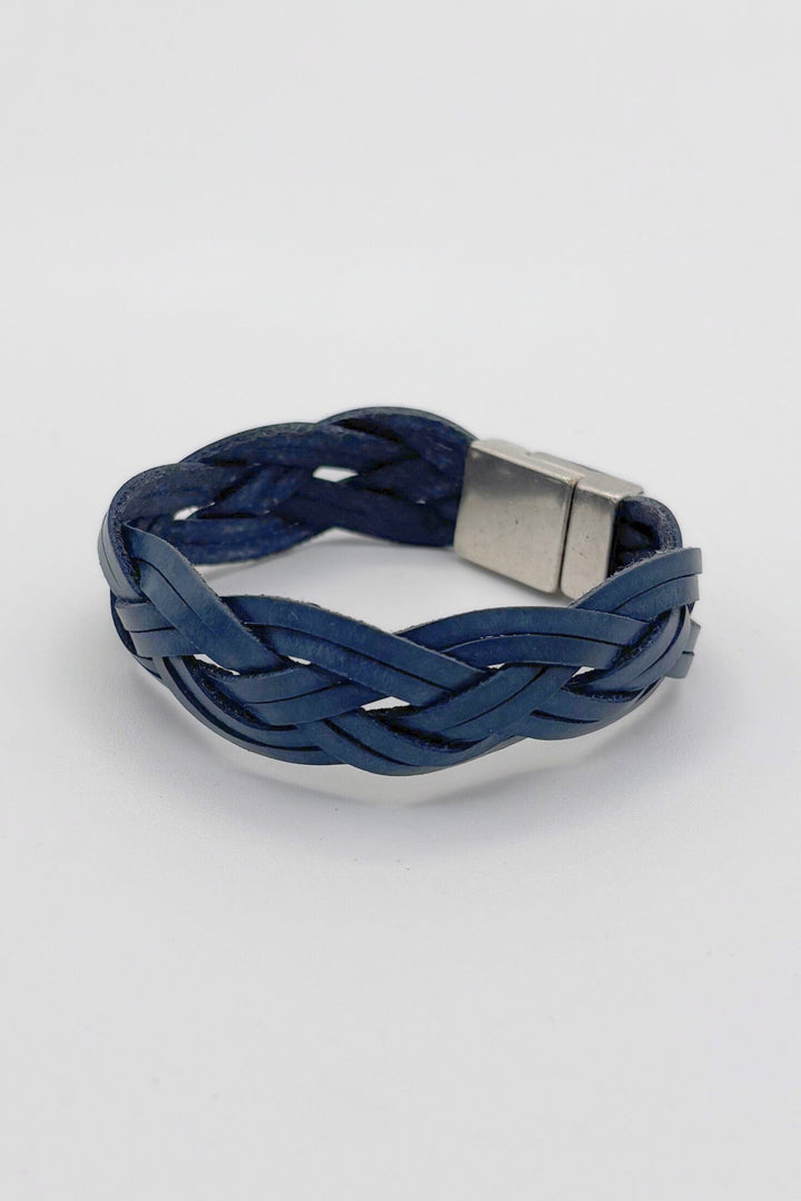Genuine Leather Large Braided Bracelet