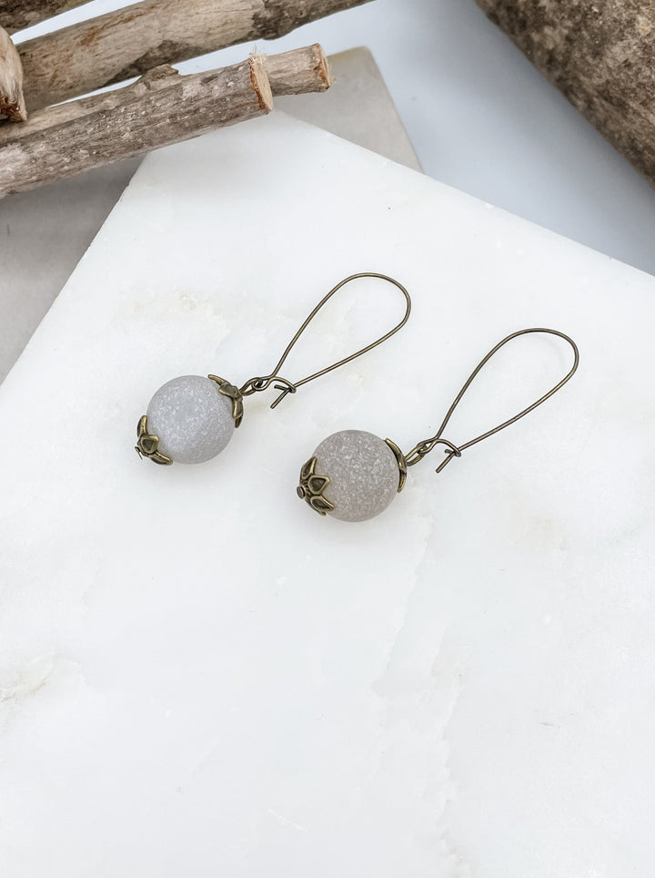 Genuine Stone Drop Earrings