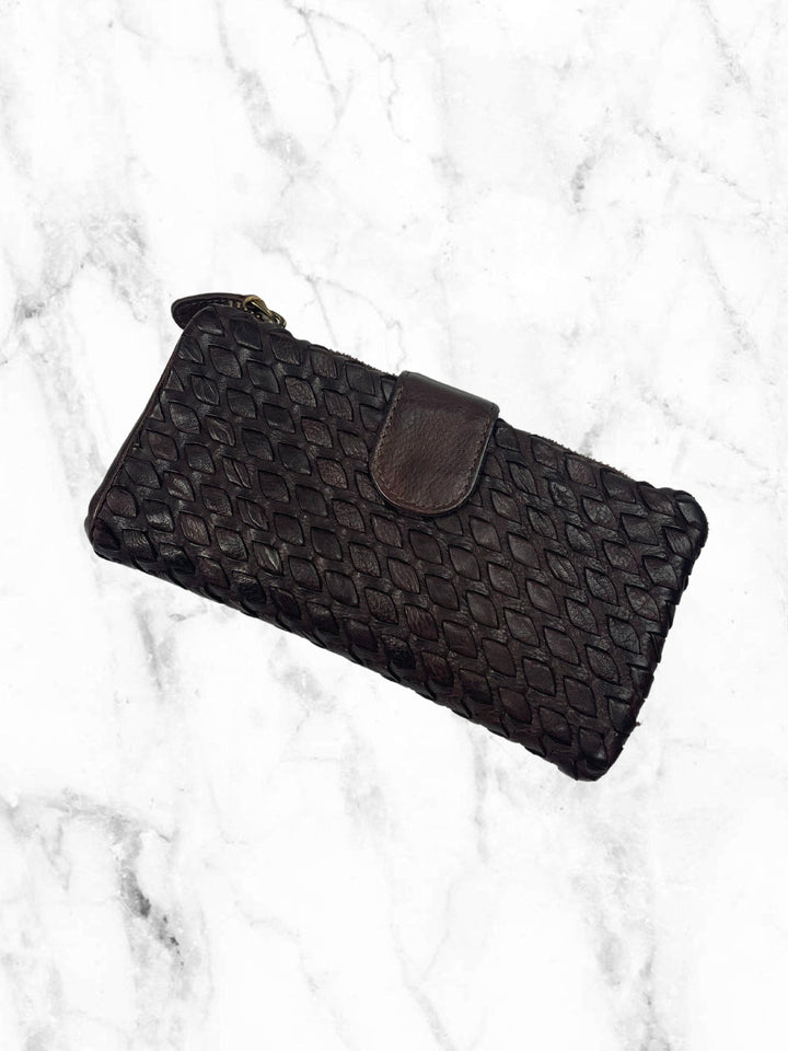 Genuine Woven Leather Wallet