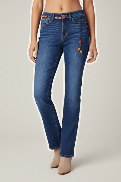 Ghia Handmade Beaded Leather Cord Tie Belt