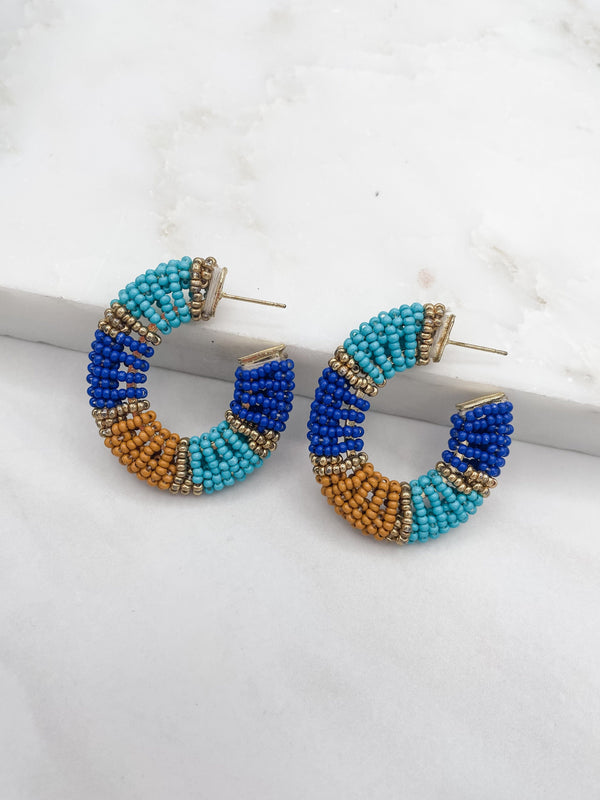 Half Circle Beaded Earrings