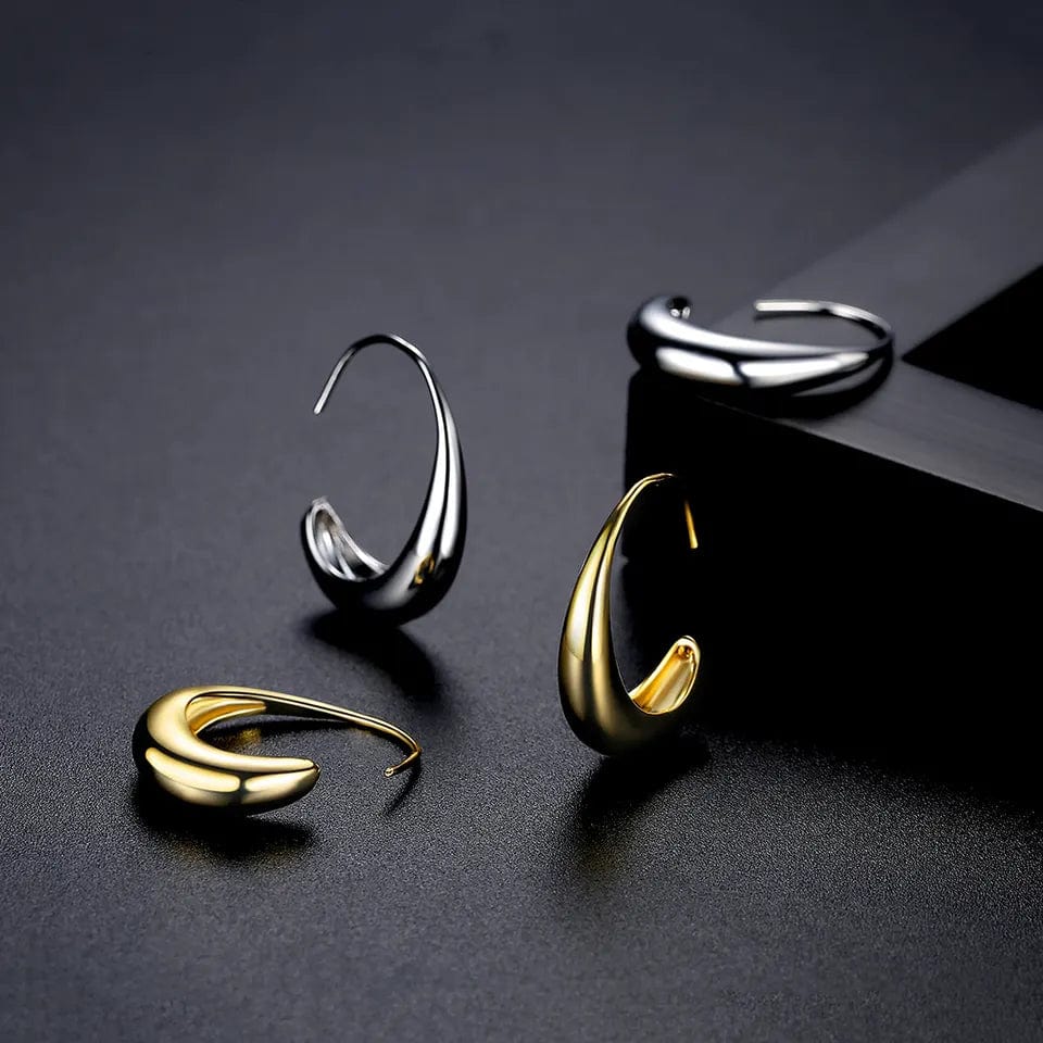 Handmade Minimalist Fashion 18K Gold Earrings