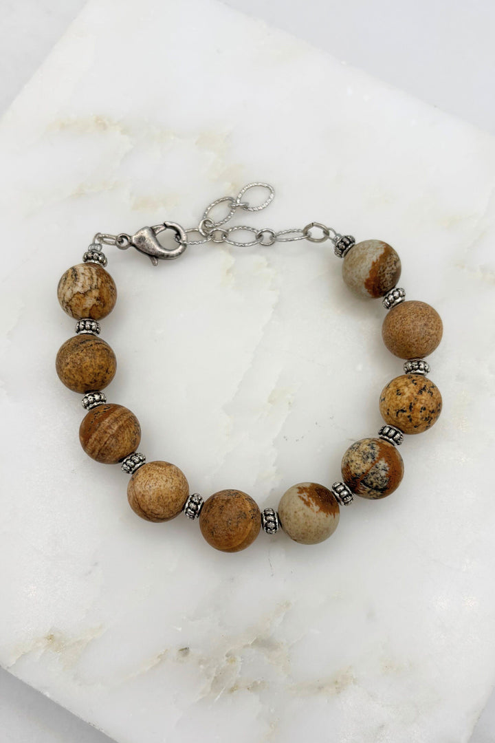 Ila Genuine Stone Beaded Bracelet with Decorative Spacers