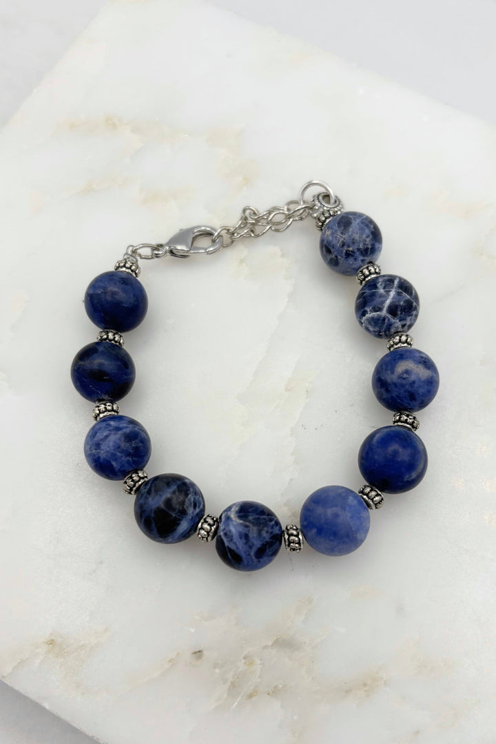 Ila Genuine Stone Beaded Bracelet with Decorative Spacers