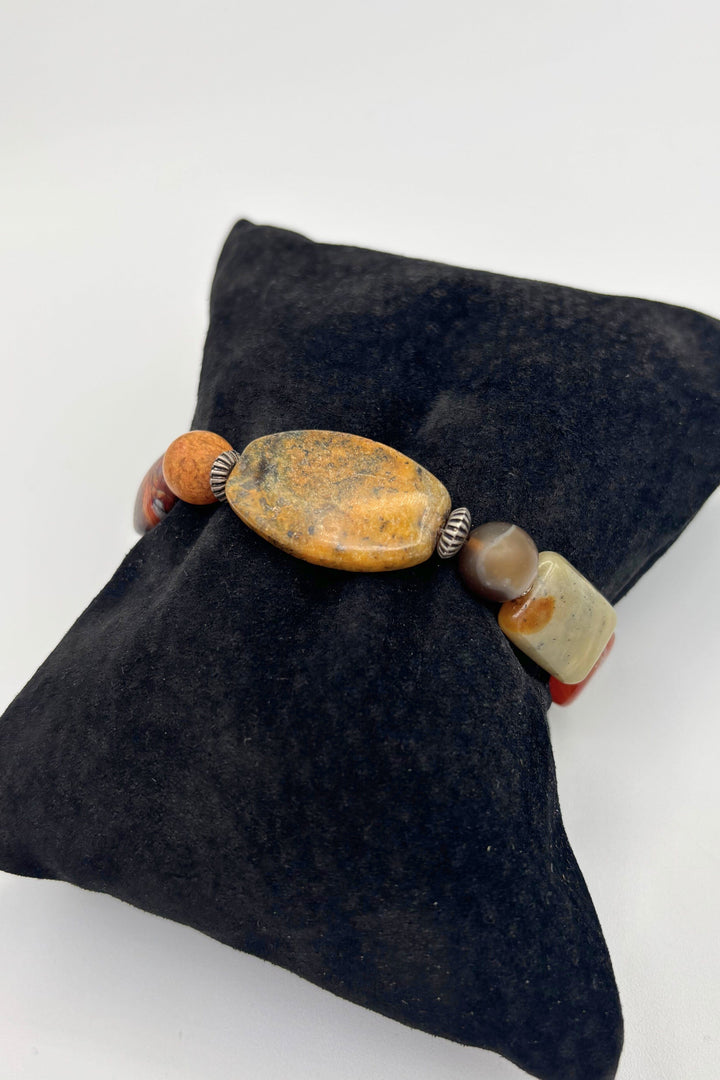 Isidora Handmade Genuine Stone Bead Mix Bracelet