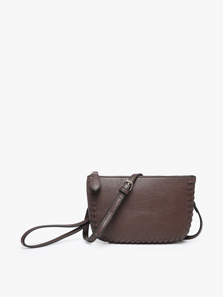 Jen & Co Bonnie Small Crossbody Wristlet with Top Zip Closure and Inner Card Slots