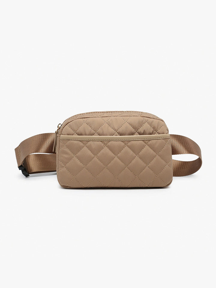 Jen & Co Caroline Quilted Adjustable Belt Bag with Front Pocket