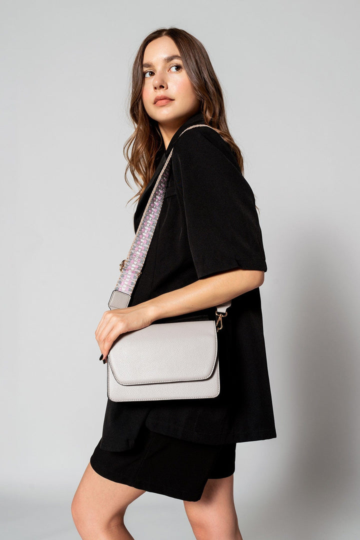 Jen & Co Noah Crossbody with Snap Closure and Guitar Strap