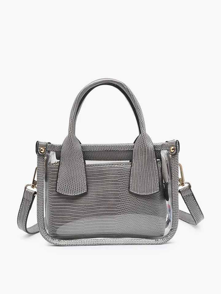 Jen & Co Stacey Clear Satchel with Inner Bag