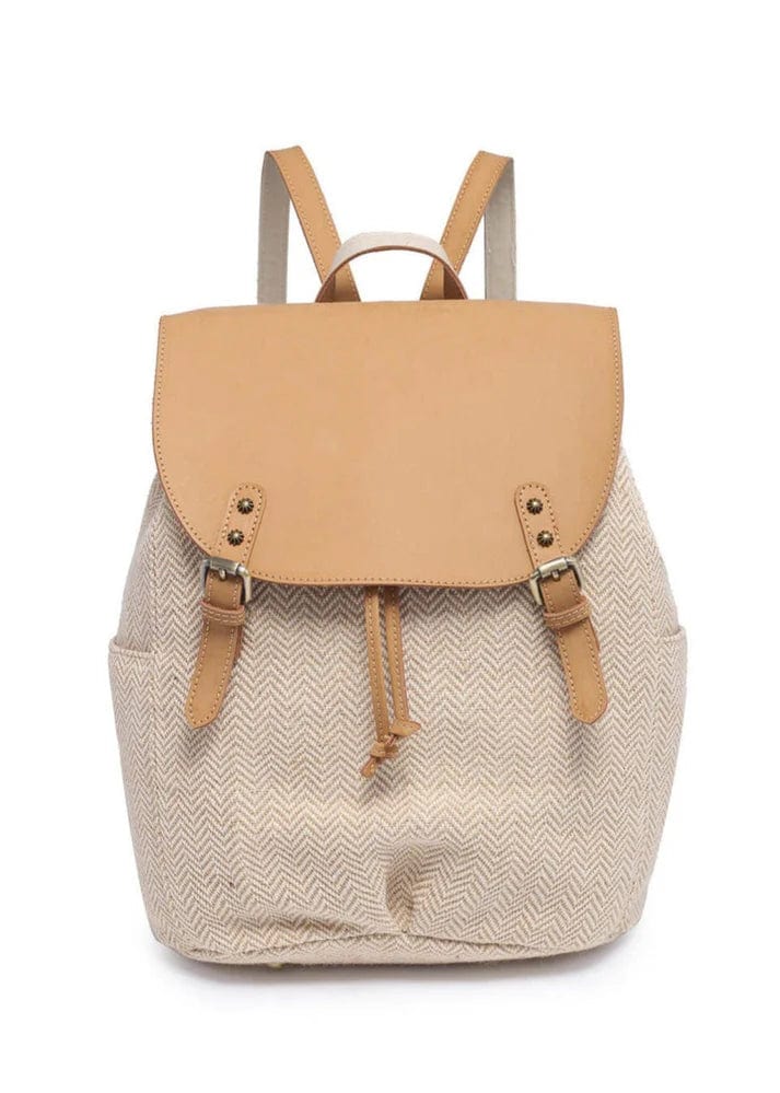 Jen & Co Tatum Canvas Backpack With Flap over