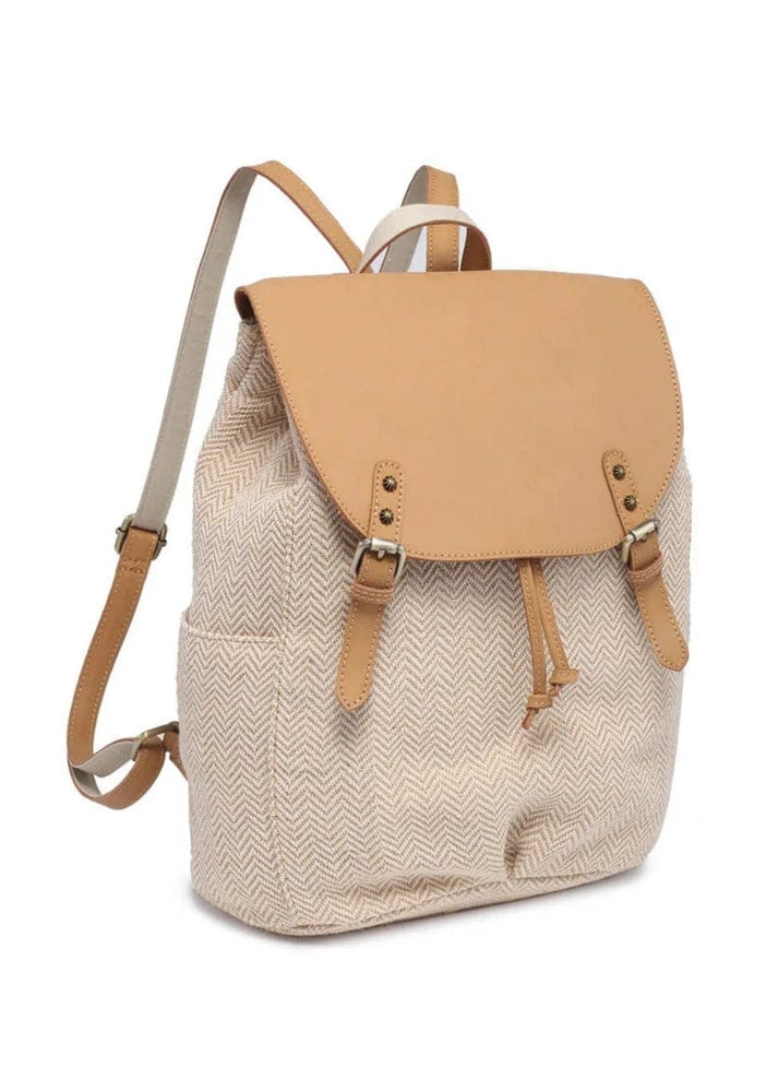 Jen & Co Tatum Canvas Backpack With Flap over