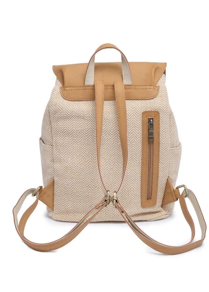 Jen & Co Tatum Canvas Backpack With Flap over