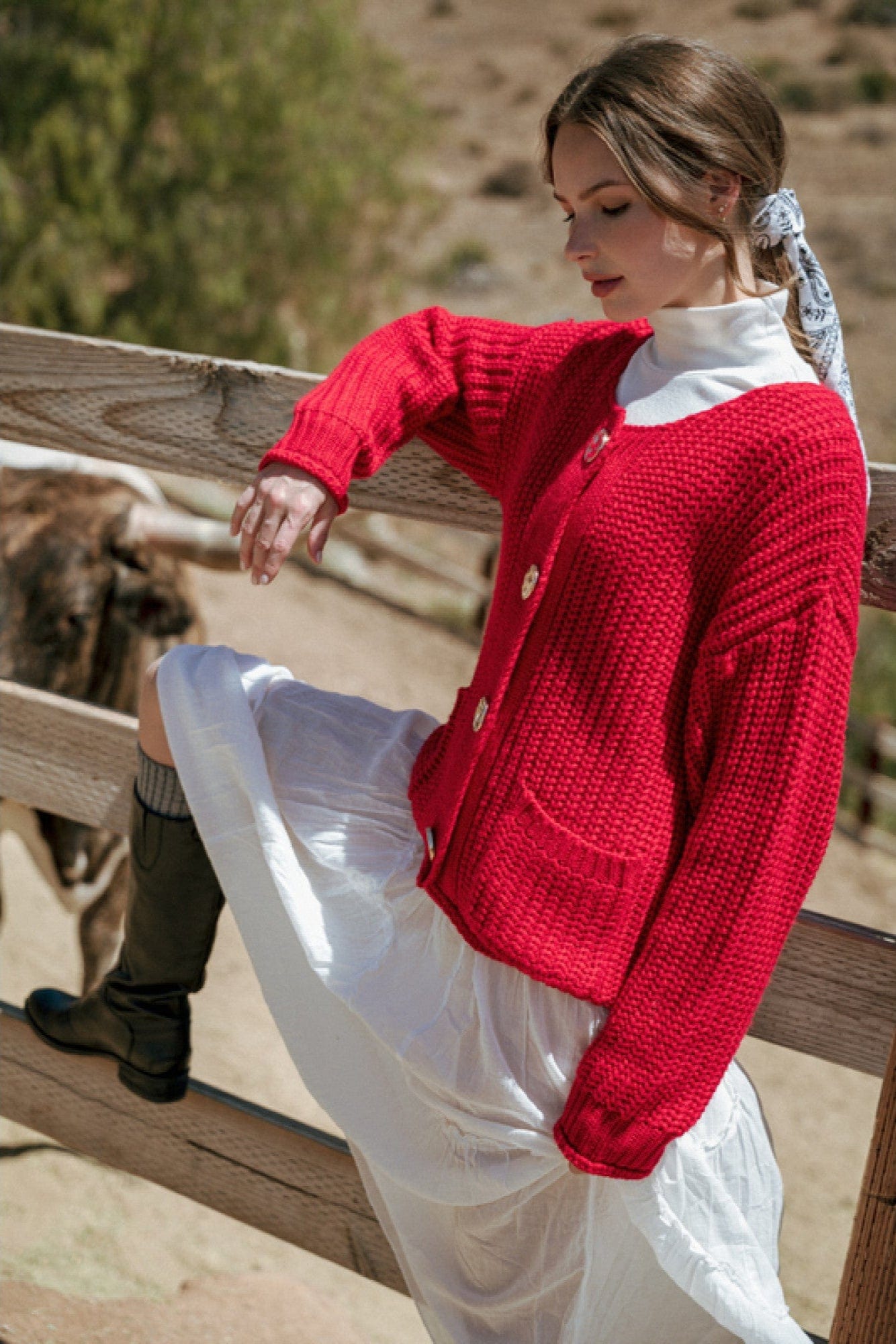 Jodifl Big Button Front Pockets Chunky Knit Cardigan – jfybrand