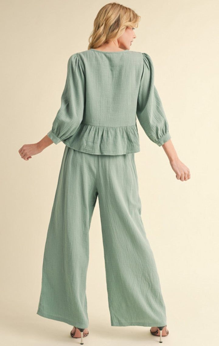 Jodifl Cotton Loungewear Pants with Drawstring Waist and Pockets