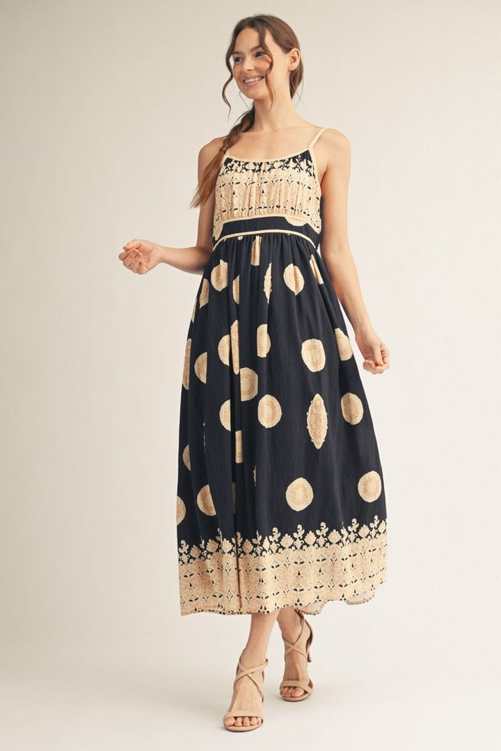 jodifl black dress Intricate Boho Print Spaghetti Strap Midi – jfybrand size:XXXL dev-position-warehouse-outlet:number:250 Moonlight Western Maxi Dress Floor length making it the perfect