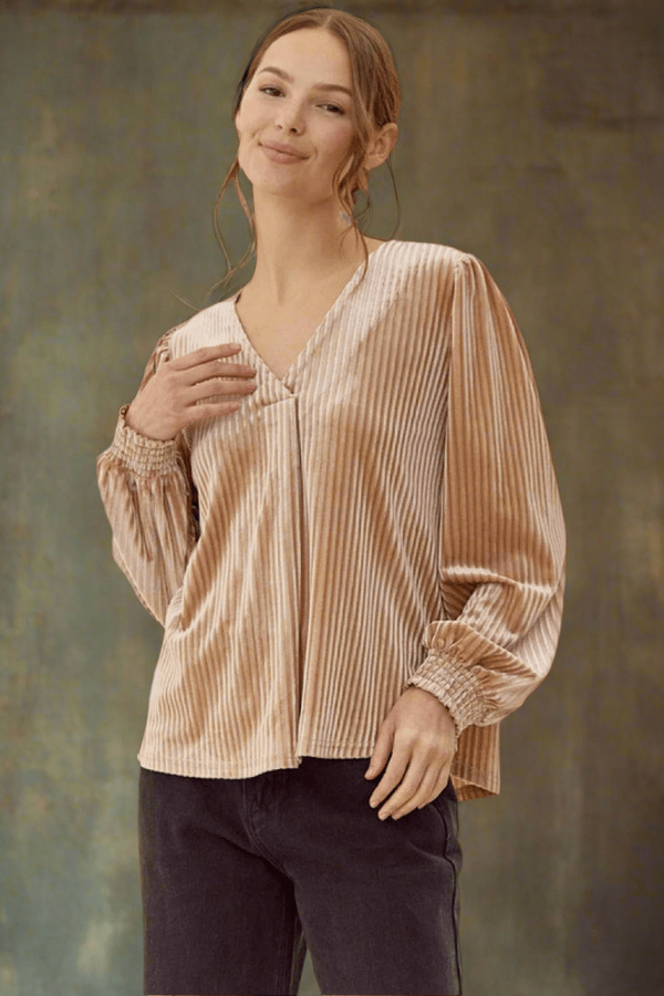 Jodifl Hot Pink v-neck top w/ scalloped hem and cuff Jodifl Hot Pink v-neck top w/ scalloped hem and cuff
