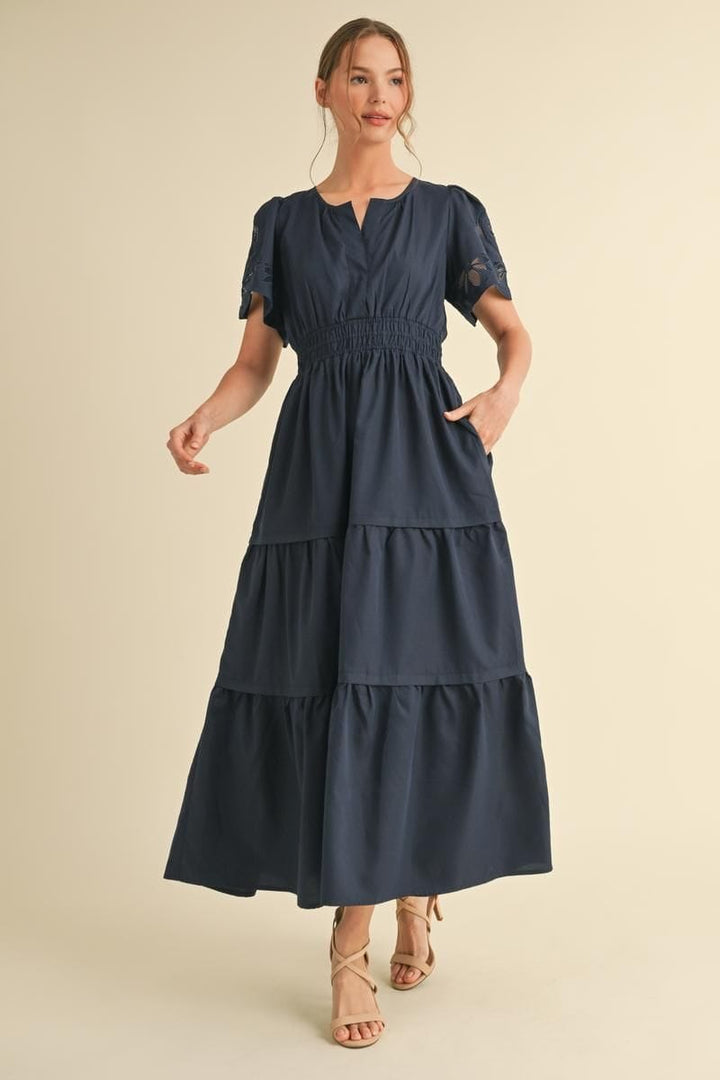 jodifl maxi dress Jodifl Abstract Printed Maxi Dress in Blue S