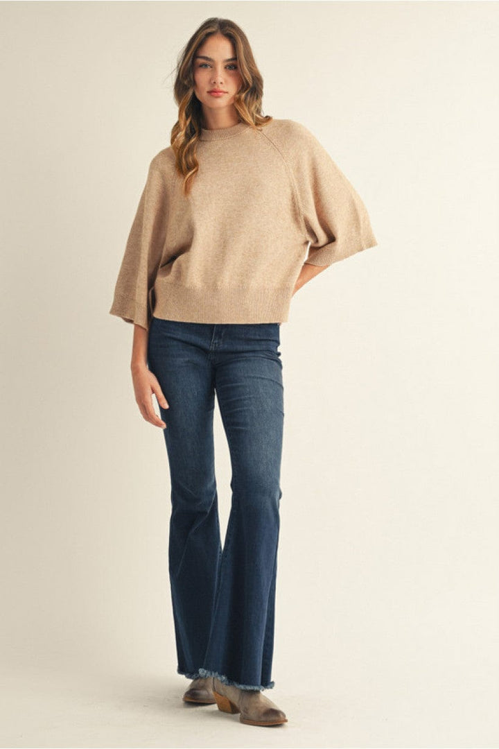 Jodifl Raglan Wide Sleeves Comfy Sweater Top