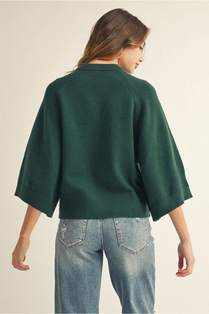 Jodifl Raglan Wide Sleeves Comfy Sweater Top