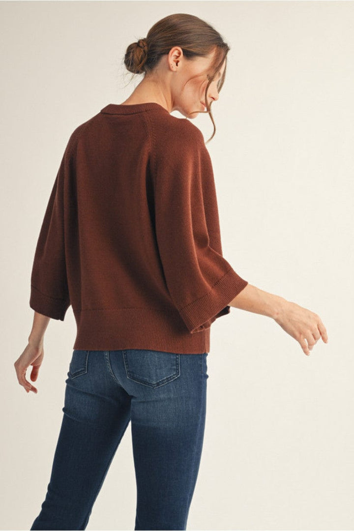 Jodifl Raglan Wide Sleeves Comfy Sweater Top
